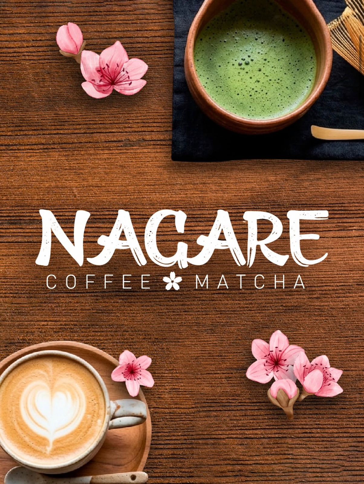 Nagare Coffee & Matcha branding